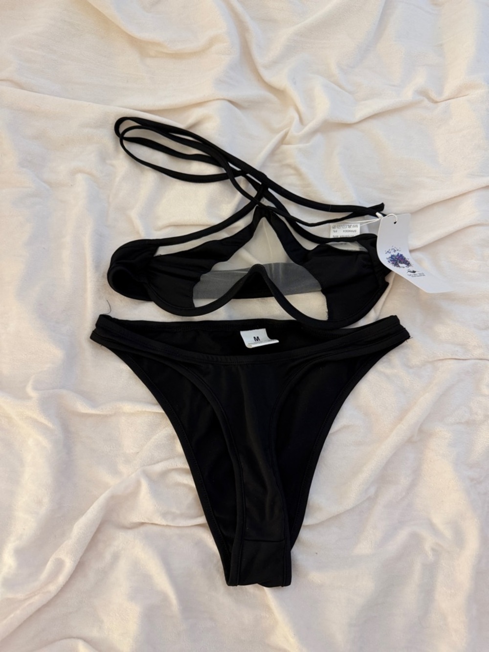 H&M Black Strappy Bikini Set - Women Swim